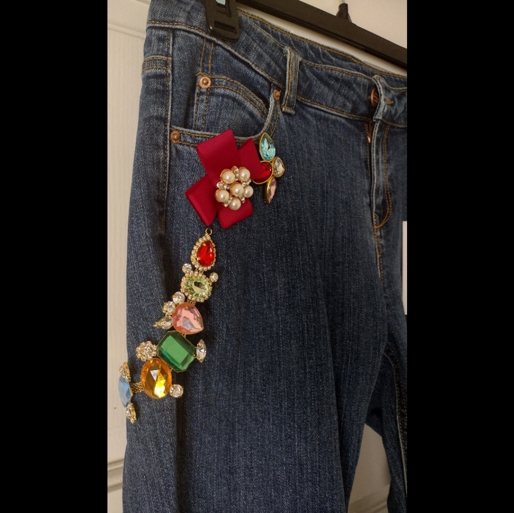 For The Republic Blue Denim Pants Size 6